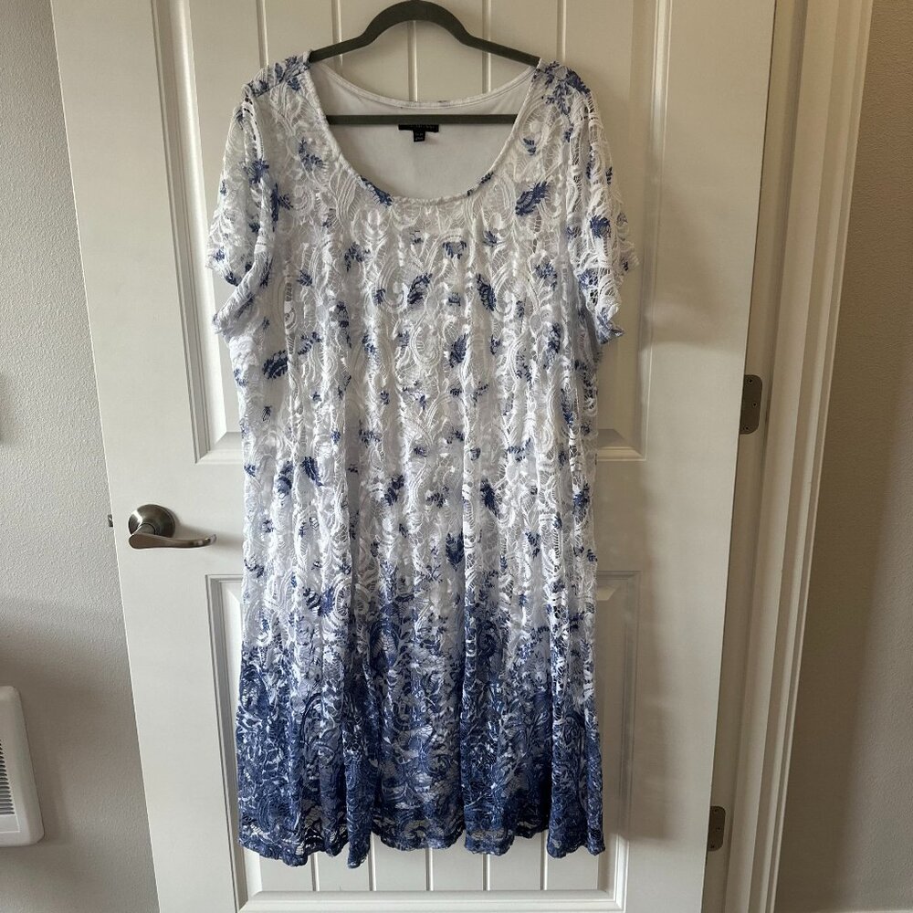 Lane Bryant - Printed Lace Swing Dress